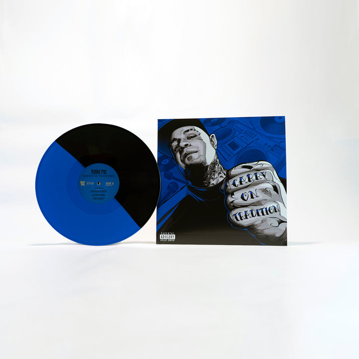 Vinnie Paz - "Carry On Tradition" 10th Anniversary - Black/Blue Split Vinyl