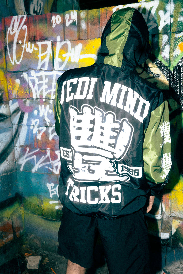 Jedi Mind Tricks - Athletic College Alt. - Black/Army Green/White GSM Full-Zip Jacket