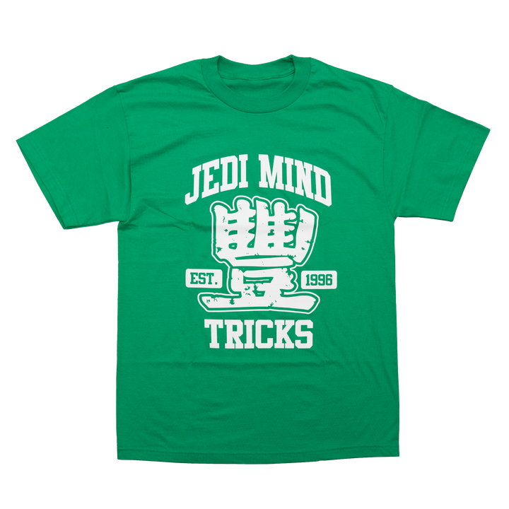 Jedi Mind Tricks - Athletic College Alt - White Ink on Kelly Green Tee