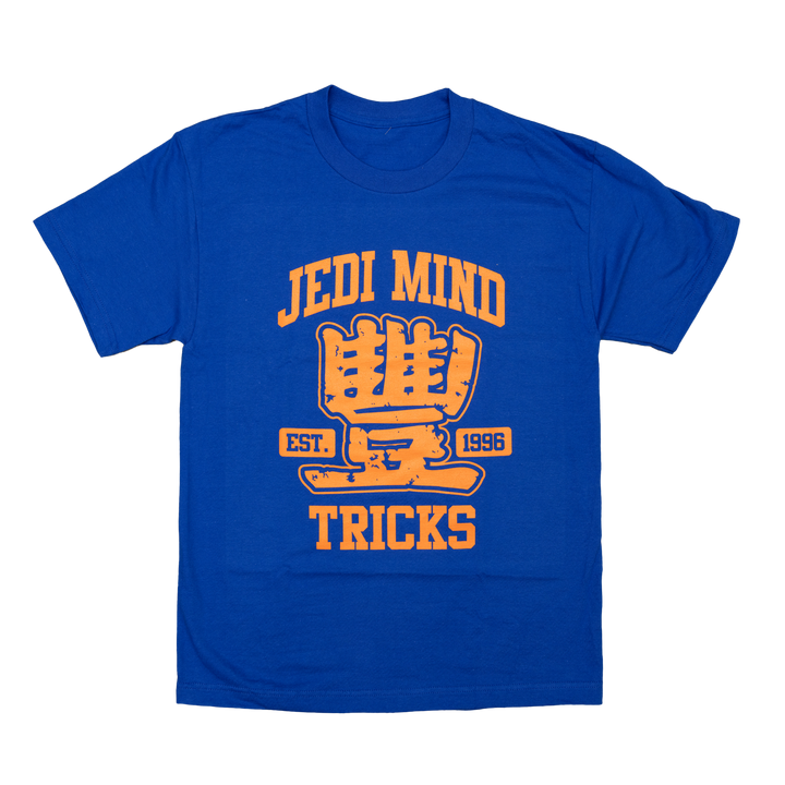 Jedi Mind Tricks - Athletic College Alt - Orange Ink on Royal Blue Tee