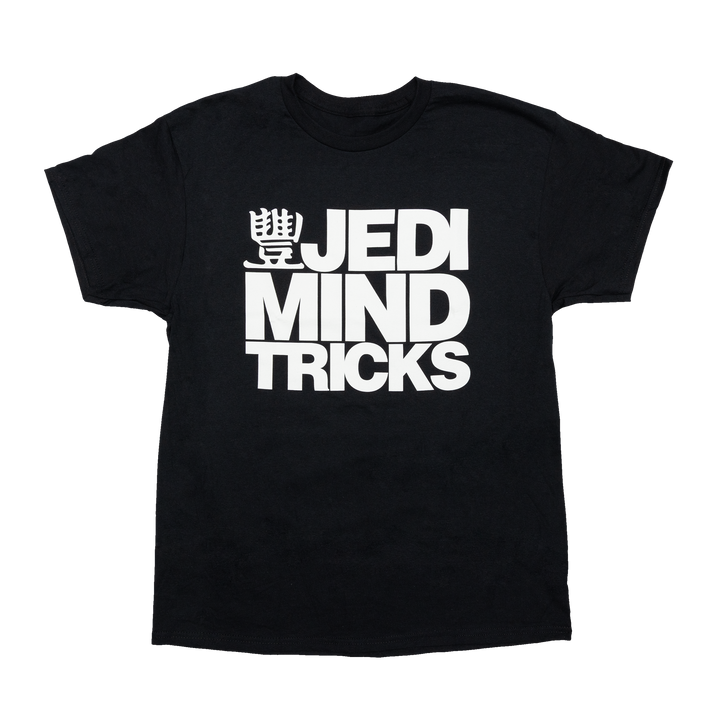 JMT - Stacked Logo - White Ink on Black Tee