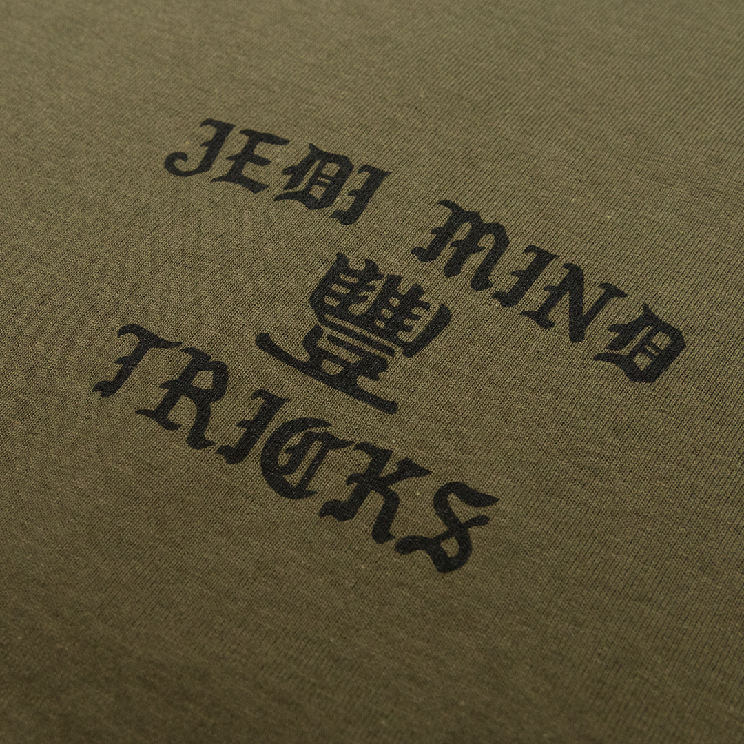 Jedi Mind Tricks - Gothic 3 Decades - Black Ink on Fatigue Green Tee