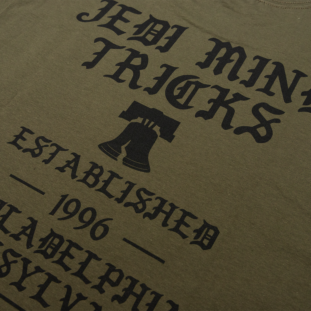 Jedi Mind Tricks - Gothic 3 Decades - Black Ink on Fatigue Green Tee