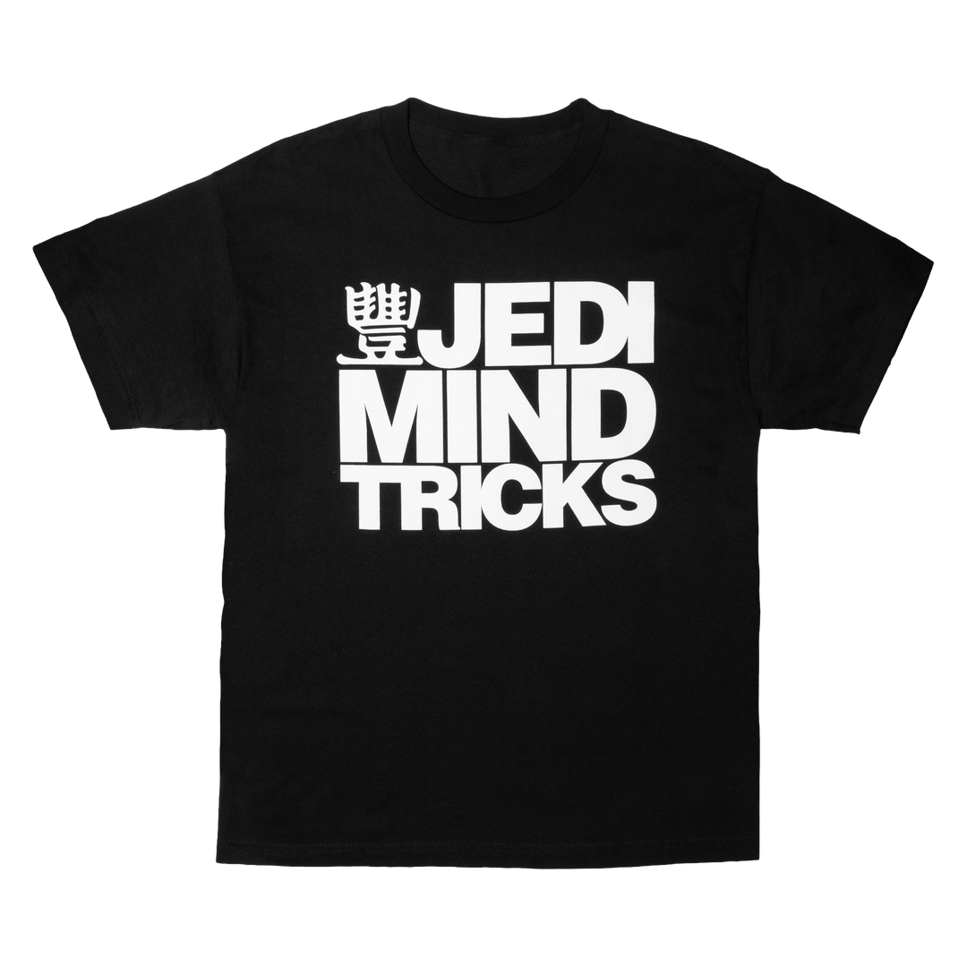 Jedi Mind Tricks  - Stacked Logo - White on Black Tee