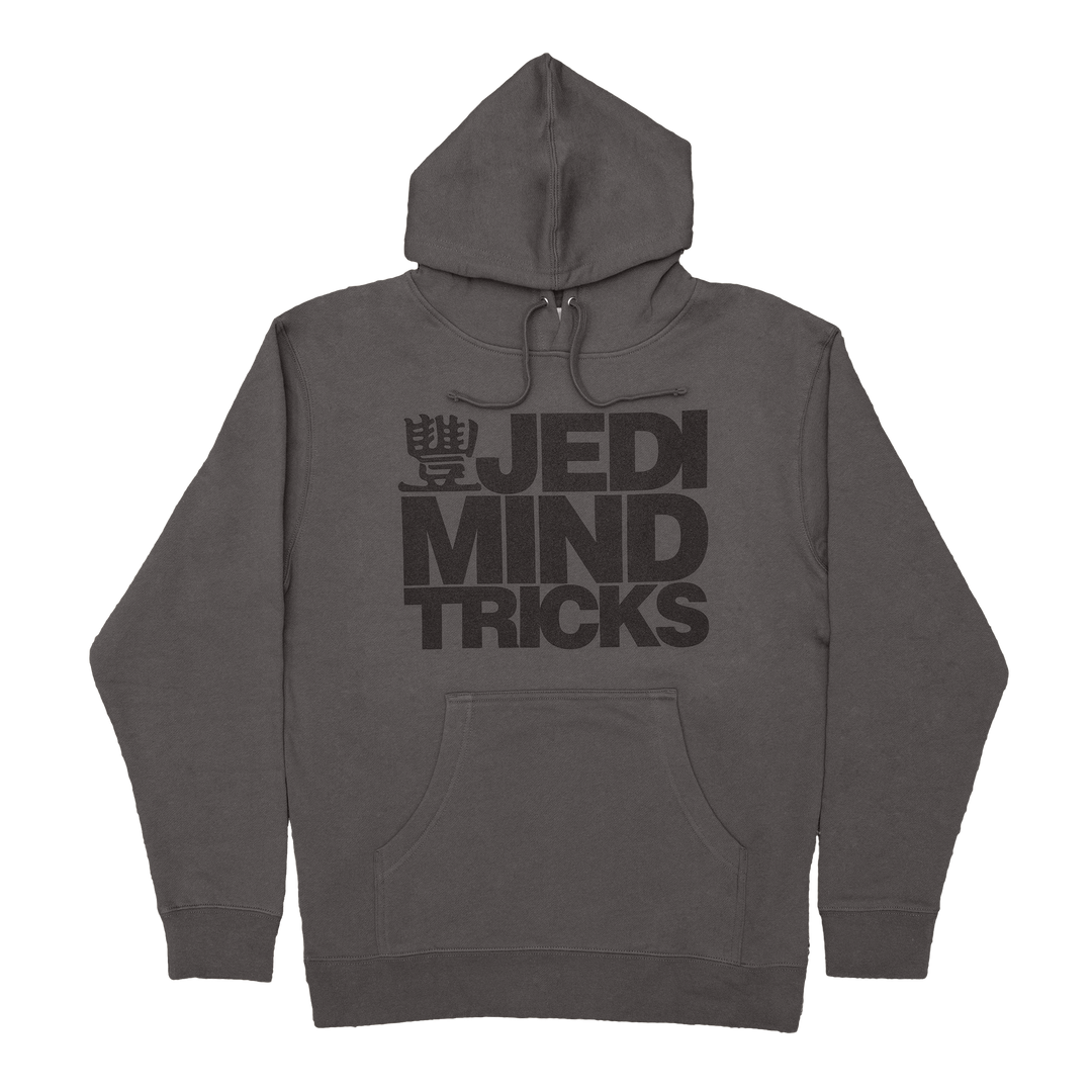 JMT Stacked Logo Hoodie Black on Charcoal