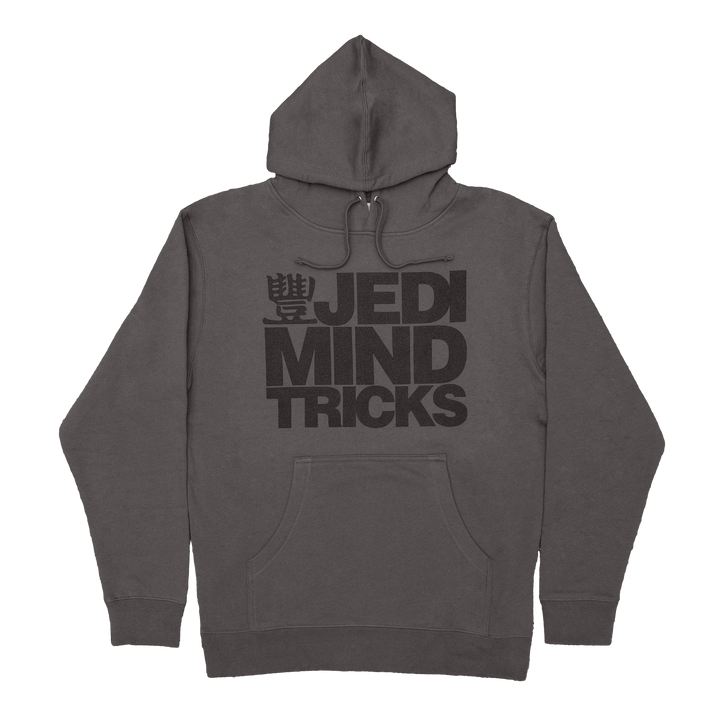 JMT Stacked Logo Hoodie Black on Charcoal